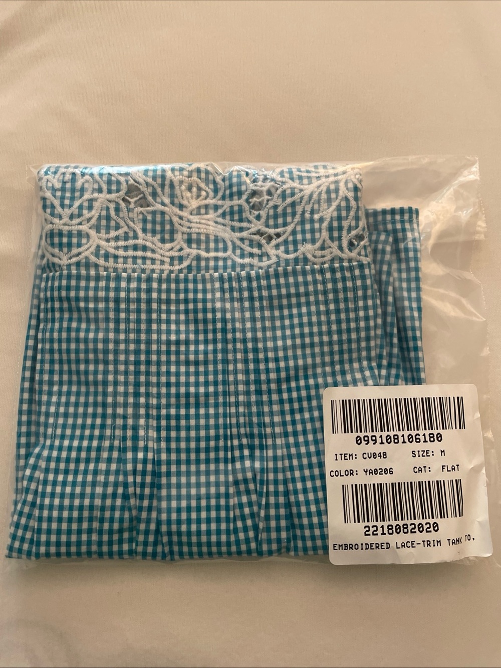 J. Crew Embroidered Lace Trim Tank